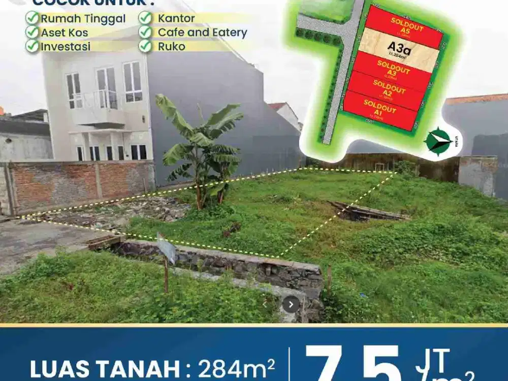 Di JUAL Tanah STRATEGIS Ring 1 UNDIP di Sawunggaling TEMBALANG