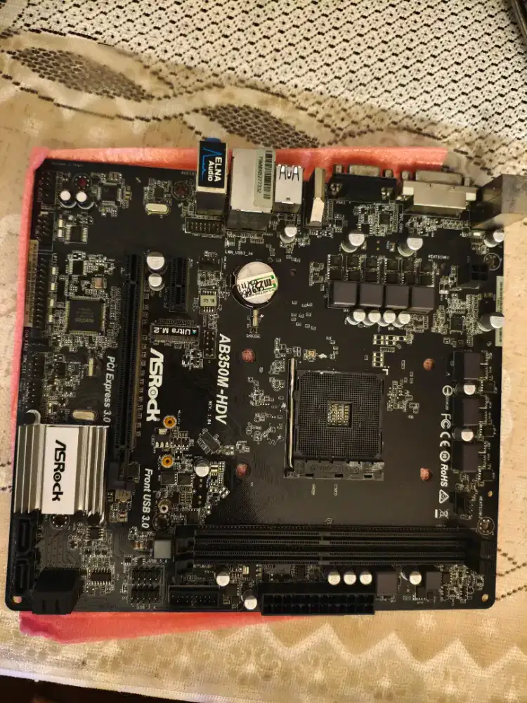 Motherboard Asrock AB350M HDV  Rusak mati total