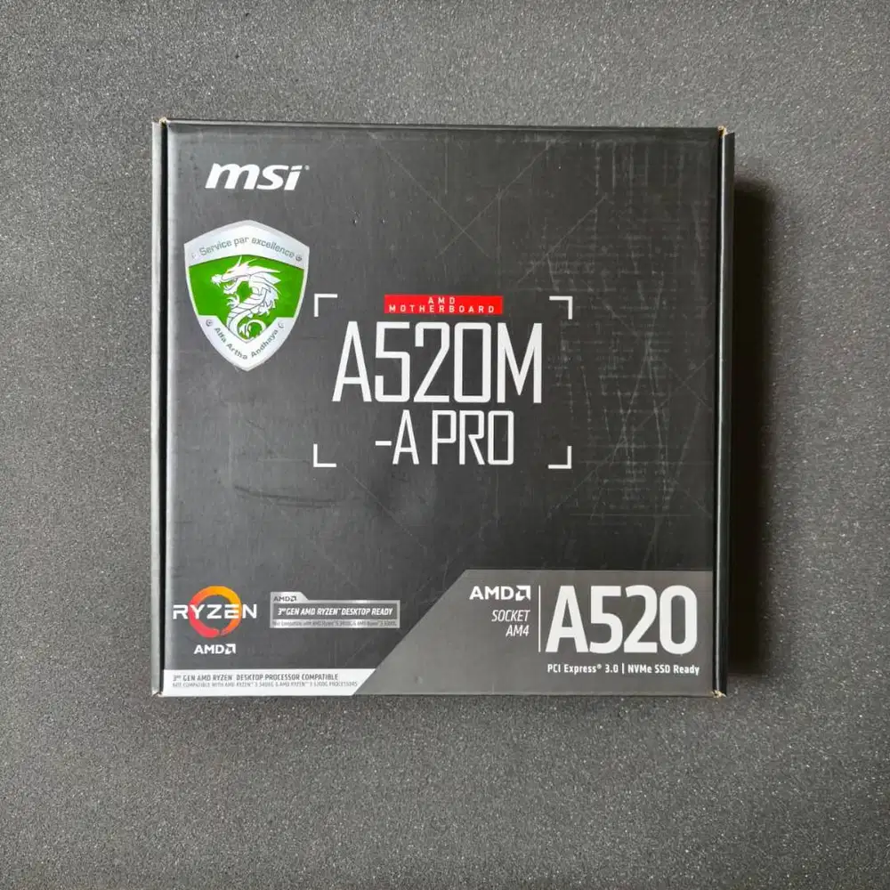 MSI A520m A Pro Box (Garansi ON) (Motherboard AMD Ryzen AM4)