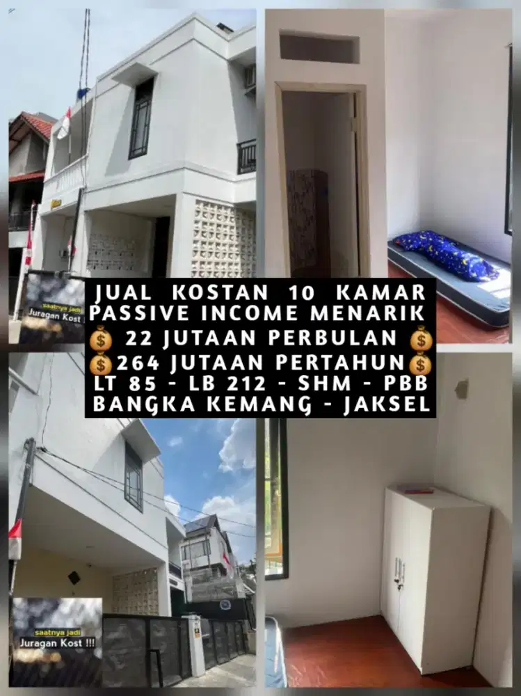 JUAL KOST KOSAN KOSTAN 10 KAMAR BANGKA KEMANG JAKARTA SELATAN