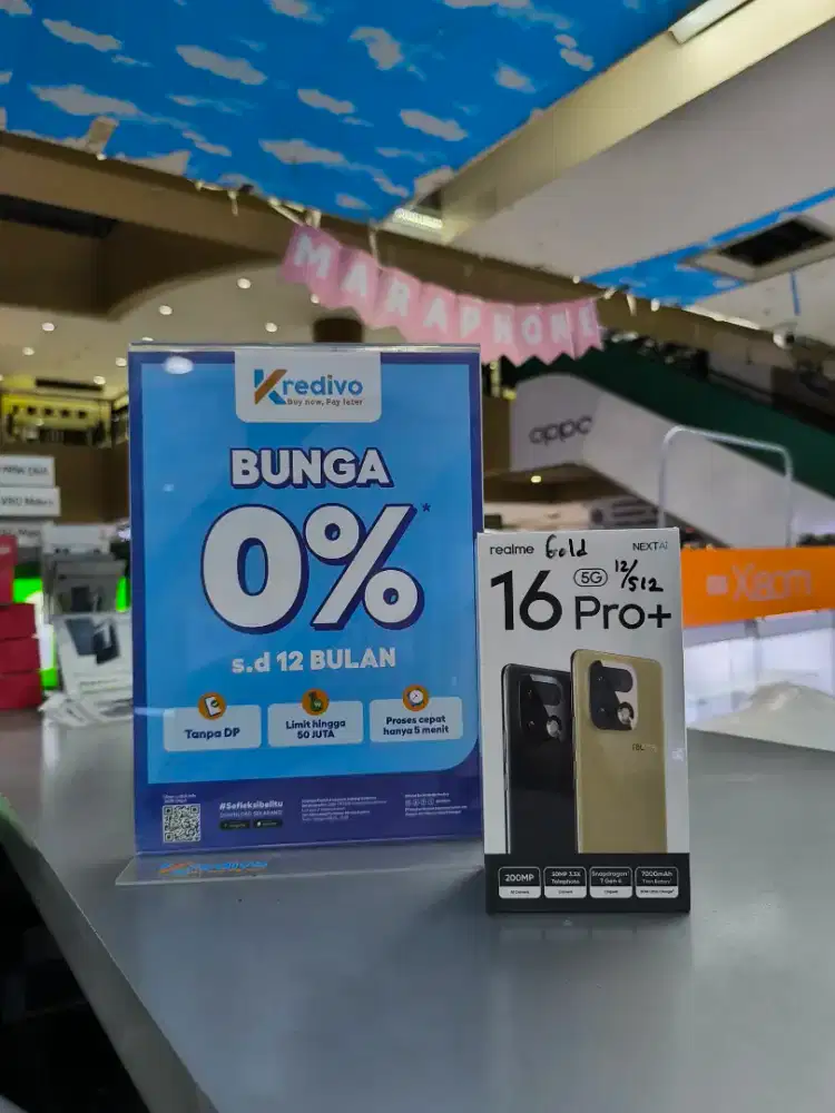 REALME 16 PRO+ PROMO CICILAN BUNGA 0% BY KREDIVO