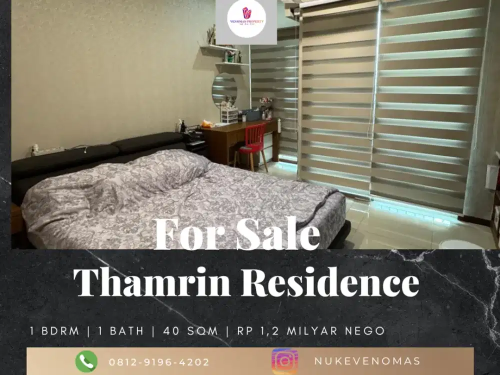 Dijual Apartement Thamrin Residence 1 Bedroom Full Furnished