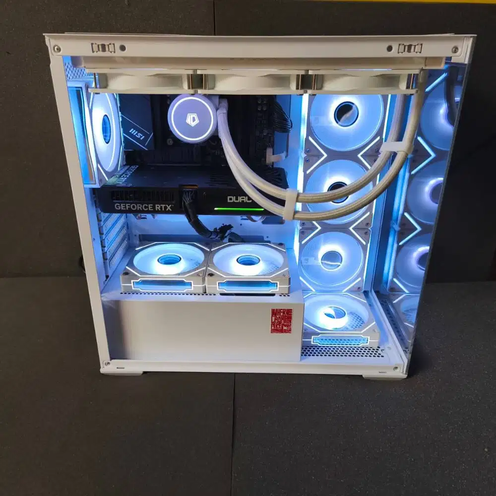 Cube Gaming Premium Shiva White ATX Case Infinity Mirror 7 Fan