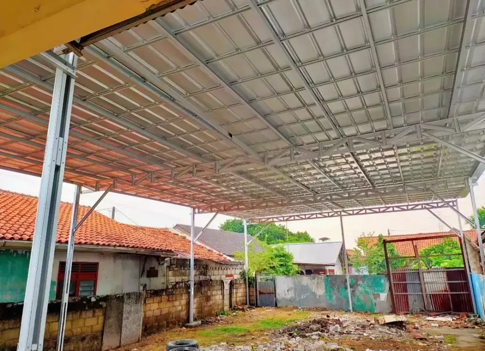 Pasang kanopi baja ringan