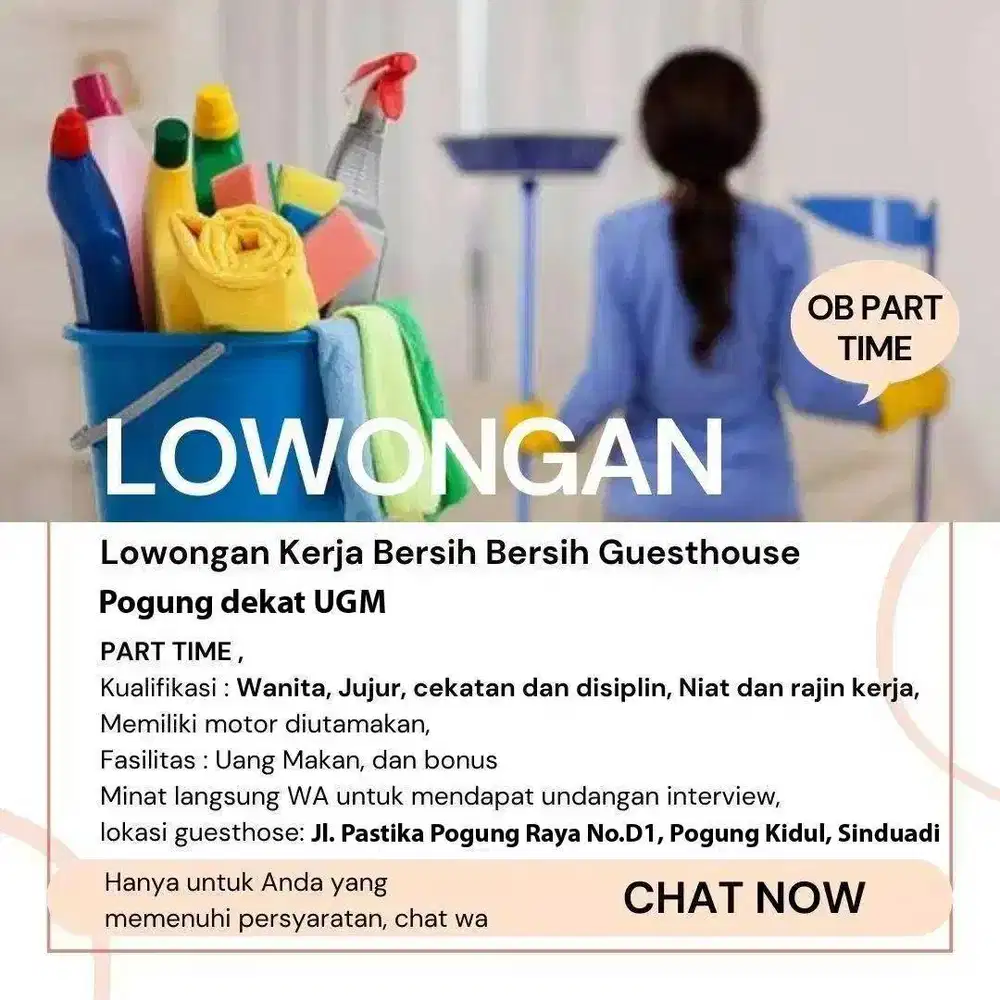 Lowongan OB Part Time Pogung Jogja