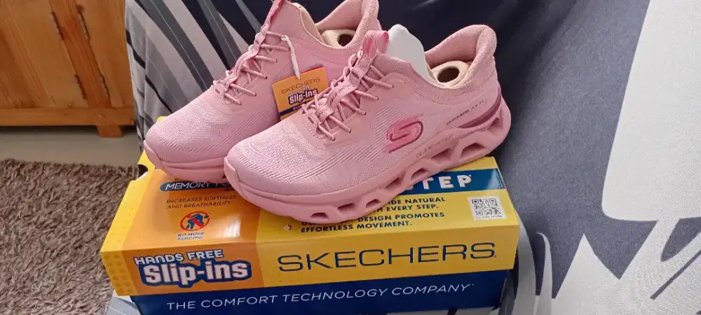 [ORI] SKECHERS SLIP-INS GLIDE-STEP PINK UKURAN EURO 36, USA 6