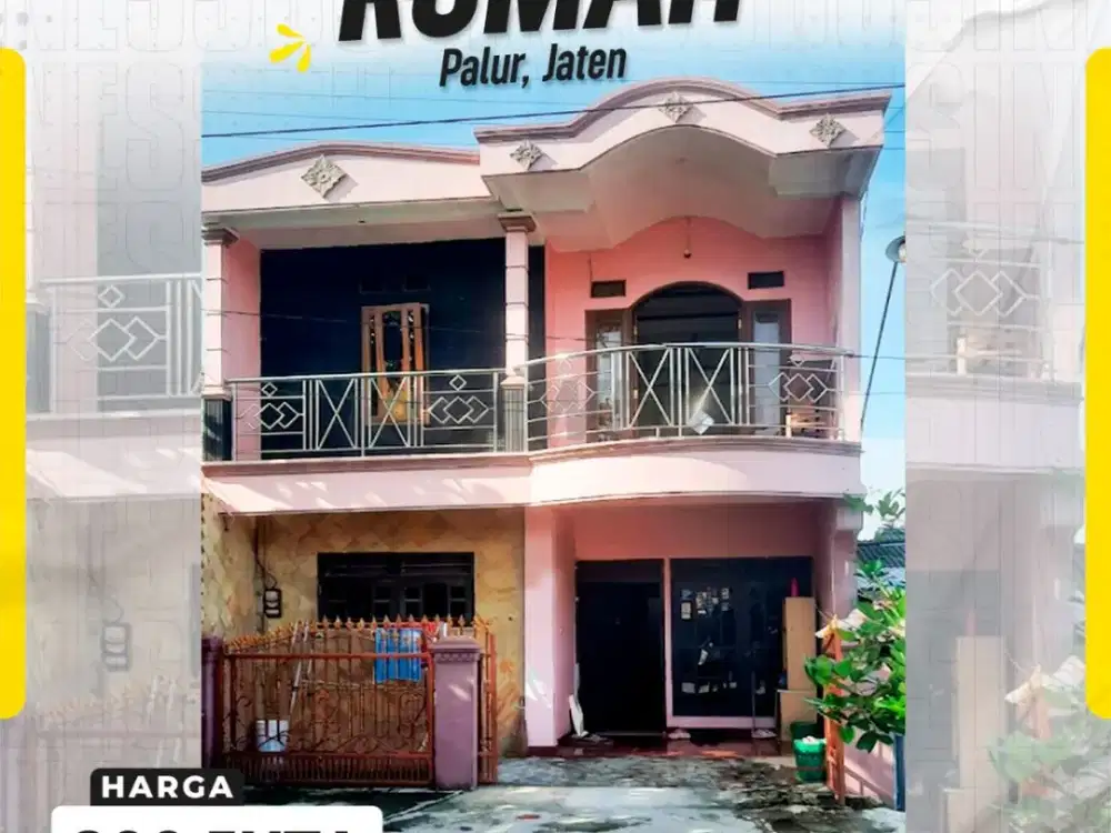 Rumah 2 Lantai Strategis di Palur Jaten Karanganyar, Hunian Kapasitas Besar Dekat Fasilitas Umum