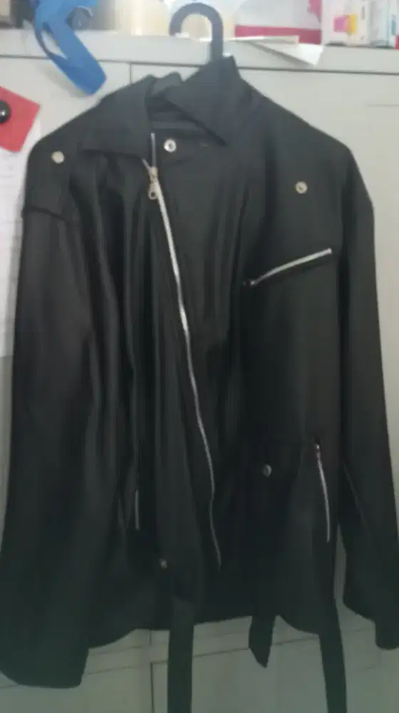 JUAL JAKET KULIT HITAM PRIA