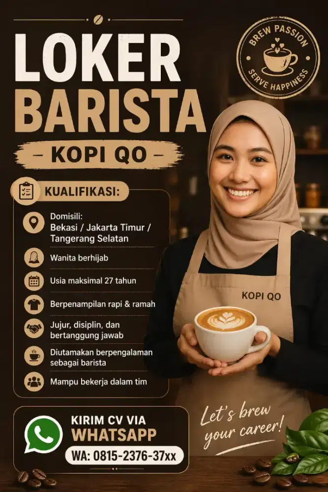 lowongan barista kopi Bekasi