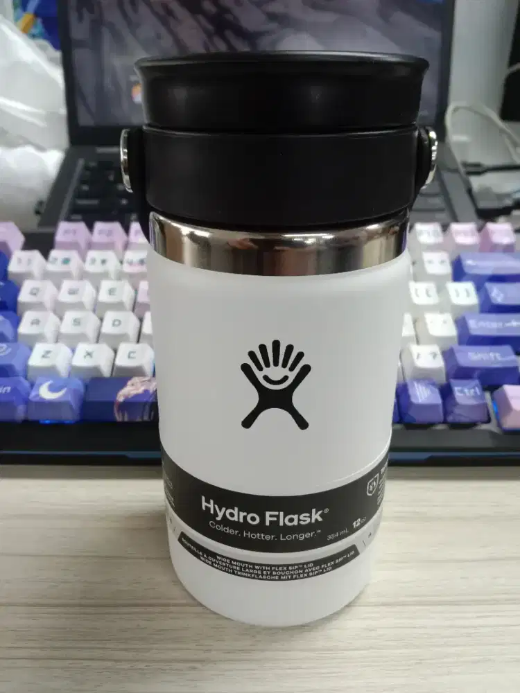 Hydro Flask Tumbler 12oz Coffee with Flex Sip Lid - White New BNIB