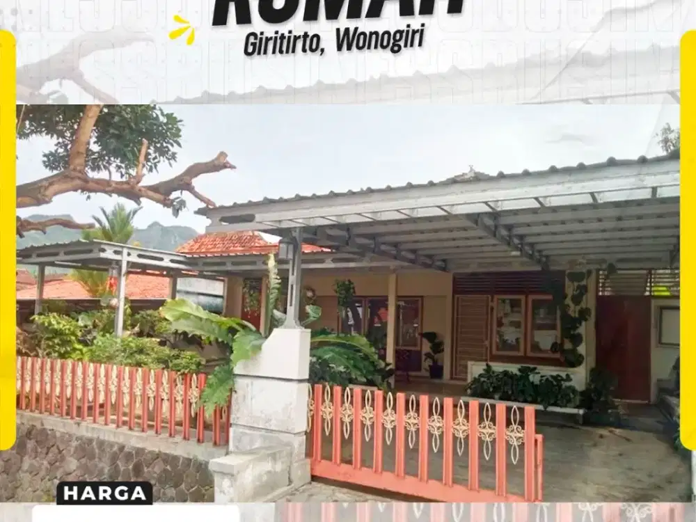 Rumah Hunian Nyaman & Luas di Giritirto Wonogiri, Lokasi Strategis di Jantung Kota Dekat Fasilitas Umum