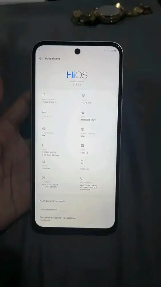 Tecno Spark GO 1 Full original mulus nominus
•Ram 4+4/128GB