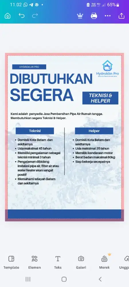 kesempatan Terbaik Bekerkasama dengan Kami Hydroklinpro