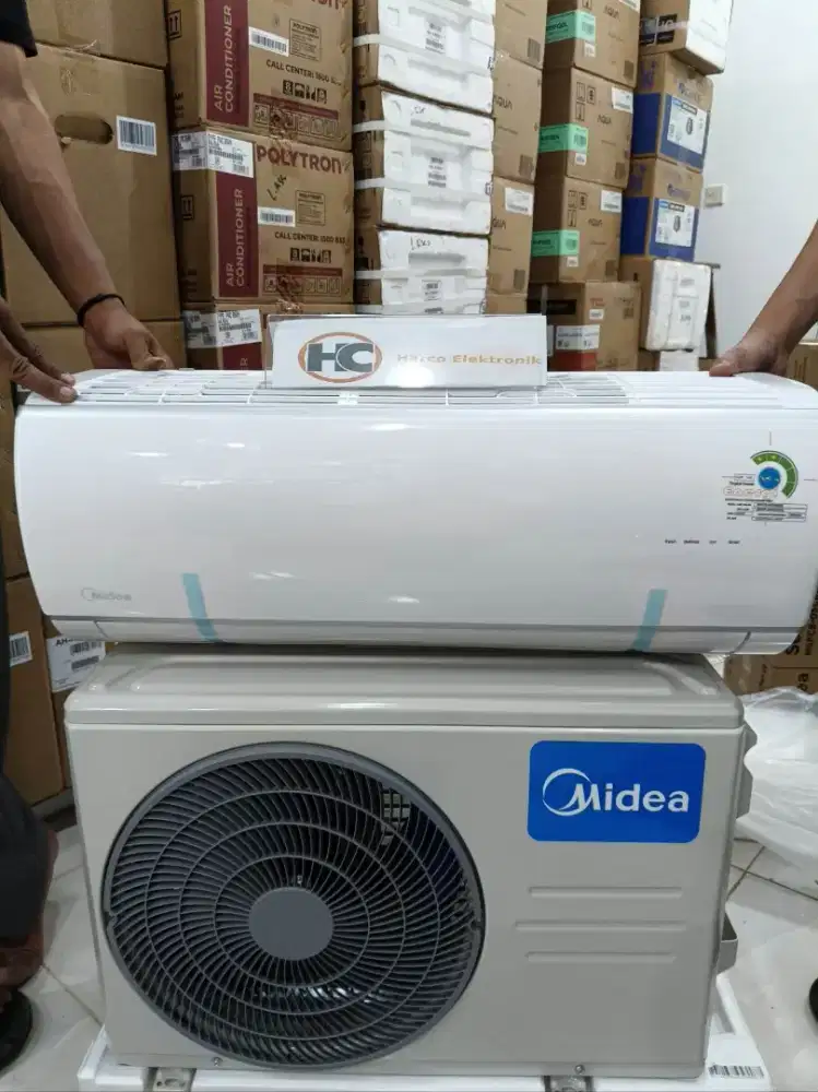 AC MIDEA 1PK FULLSET + PASANG