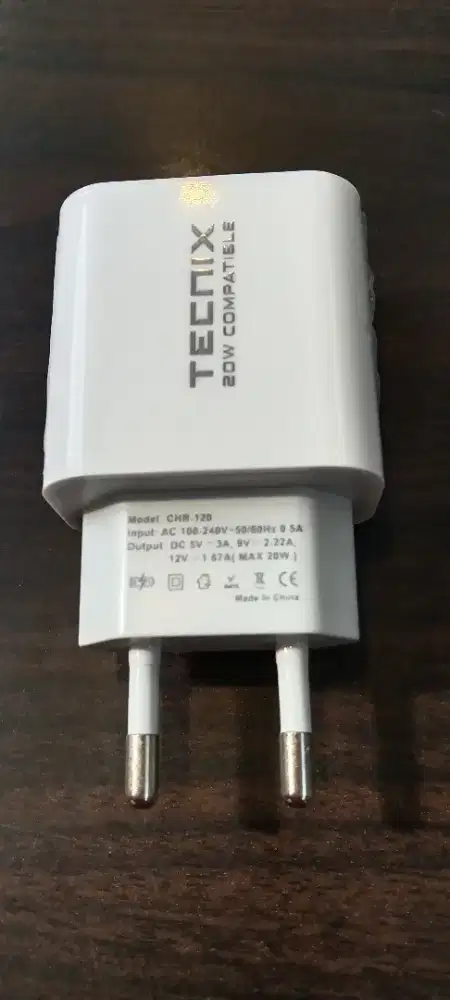 TECNIX CHR-120 ADAPTOR CHARGER TYPE-C 20WATT FAST CHARGING