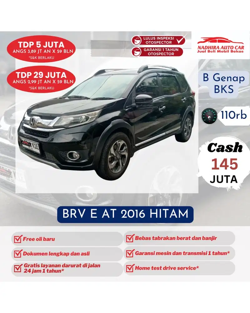 DP 5 Juta BRV E AT 2016 Hitam