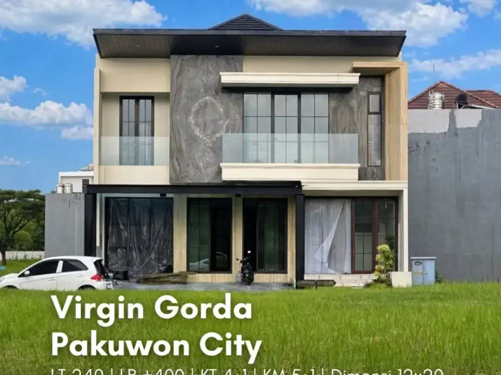 Rumah Virgin Gorda, Pakuwon City NEW, LUXURY, HIGH SPEC, CARPORT 3, ROW JALAN 3 MOBIL