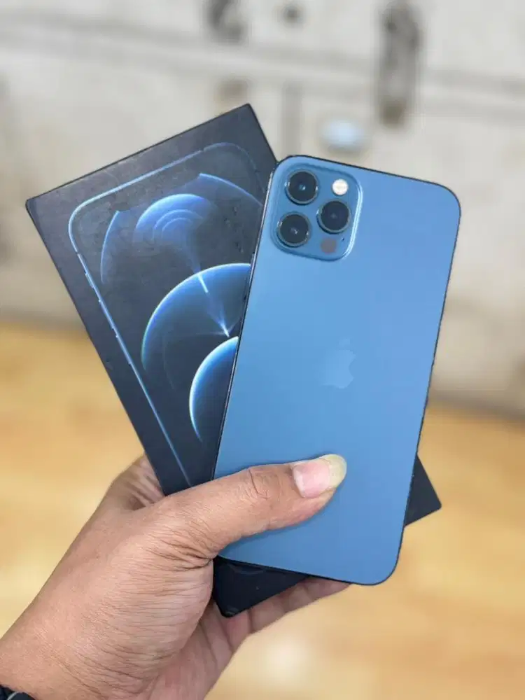 Iphone 12 pro 128Gb Blue second resmi iBox mulus no minus fullset ori