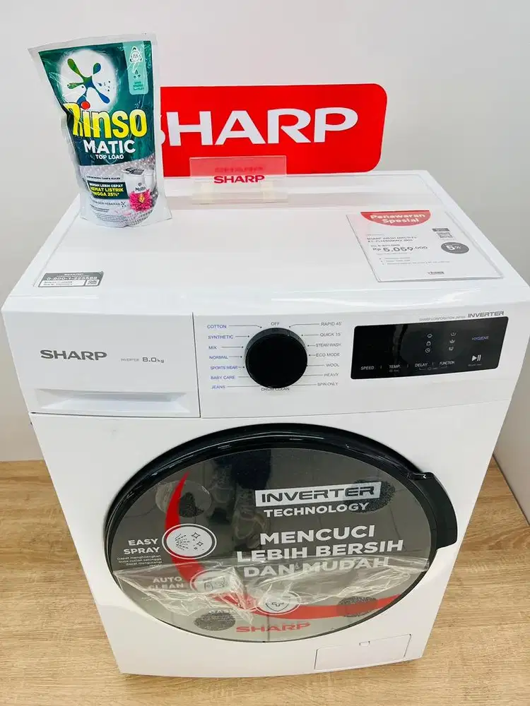 Mesin Cuci Sharp Front Load 8KG