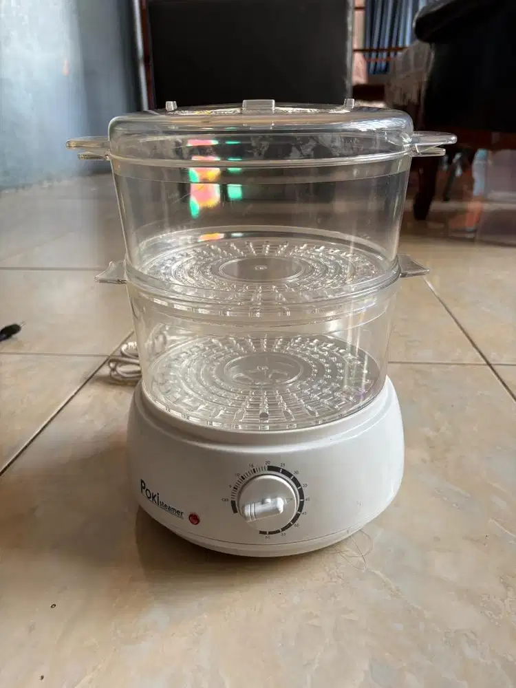 Poki Steamer Elektrik 2 Tingkat - Alat Kukus MPASI & Dimsum Praktis