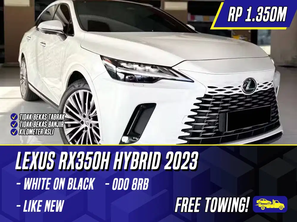 Lexus RX350h Hybrid 2023 White on Black Putih RX 350h RX 350 RX350 h