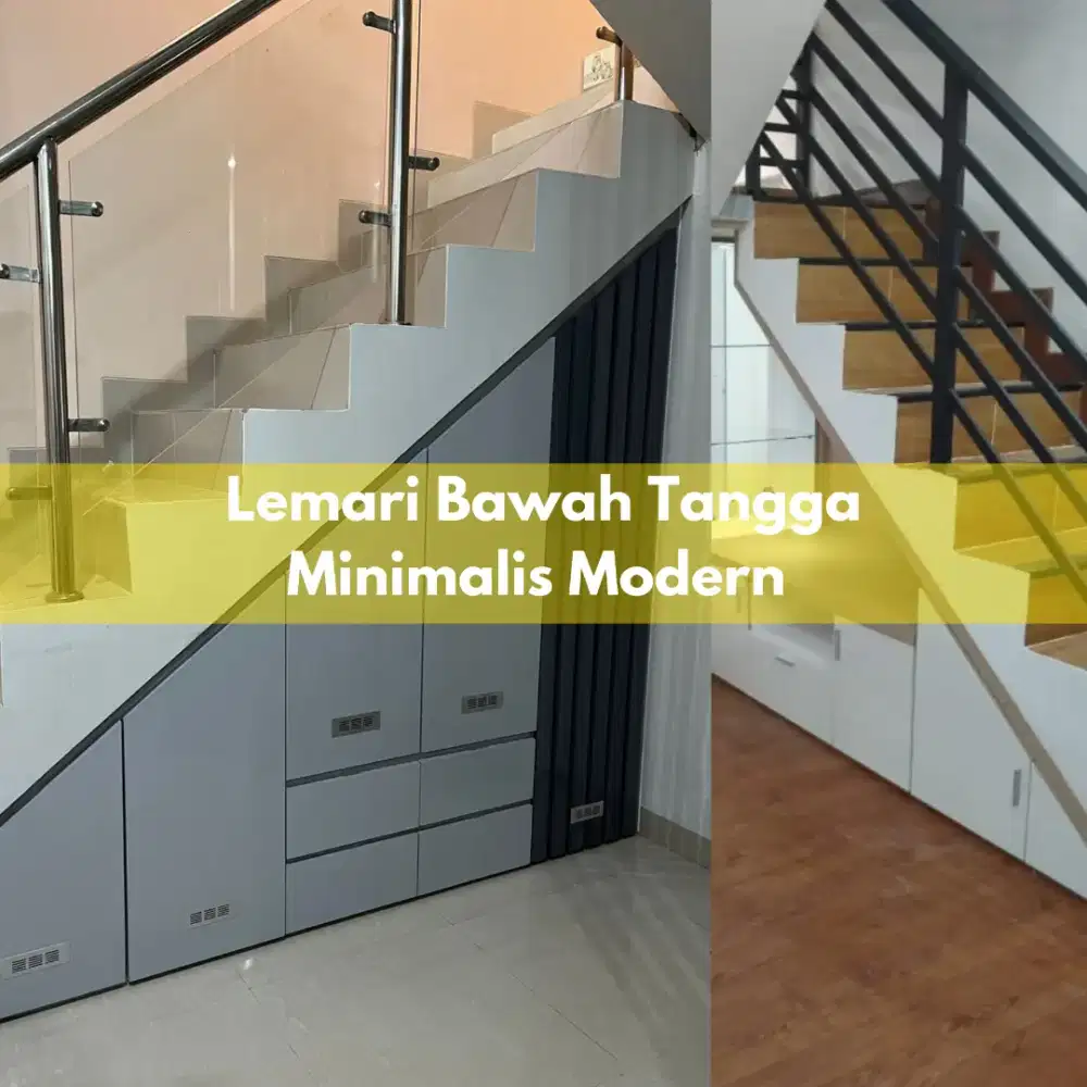 Lemari bawah tangga minimalis modern