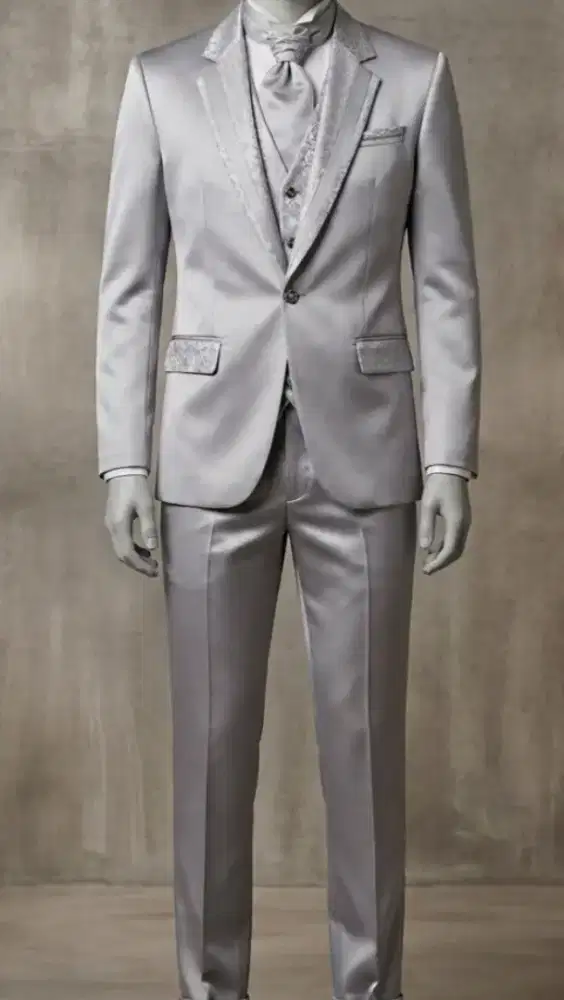 SALE !!! Jas pengantin pria silver