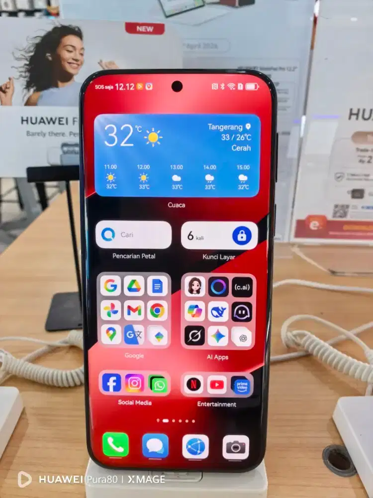 Huawei Pura 80 Ultra Black/Gold 16/512 GB , Cicilan 0% 24 Bulan