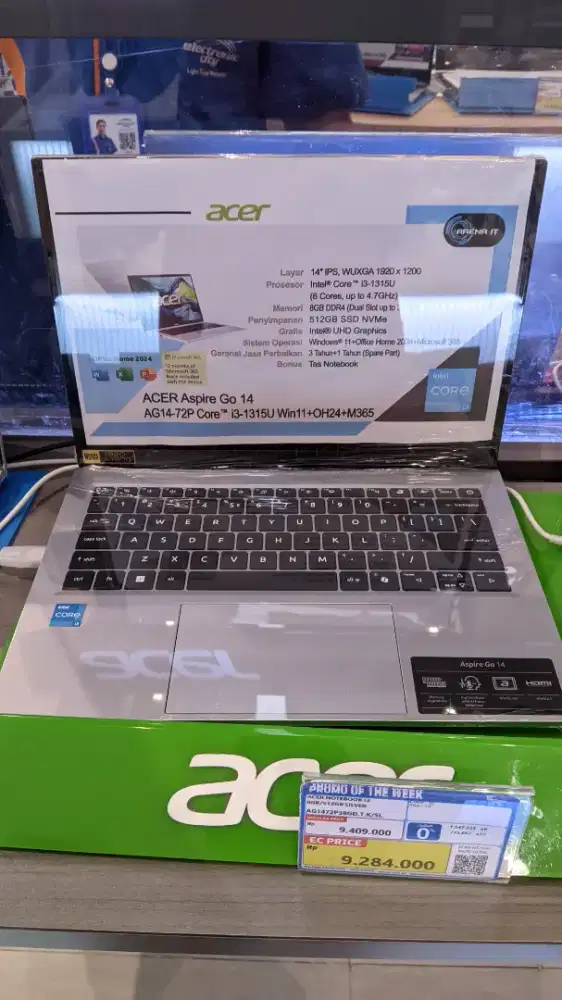 ACER NOTEBOOK 13 8GB/512GB SILVER