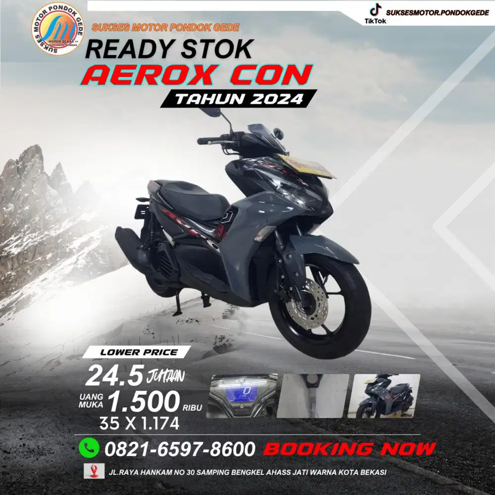 AEROX CONECTIDE TAHUN 2024 KTP DAERAH BISA KREDIT ATAU CASH DISINI AYO