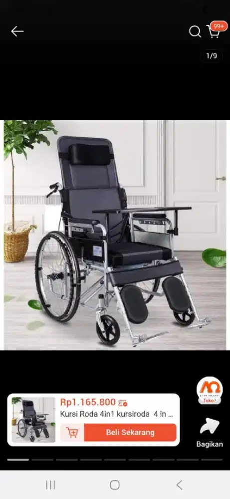 Kursi roda standar 4 in 1