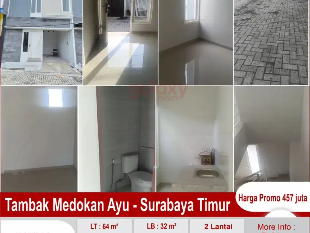Rumah Baru 2 Lantai Di Tambak Medokan Ayu Surabaya