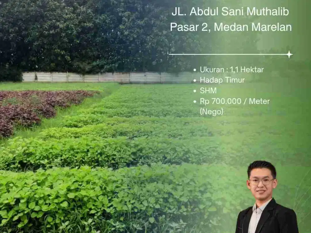 DI JUAL CEPAT TANAH DI JALAN ABDUL SANI MUTHALIB PASAR 2, MEDAN MARELAN