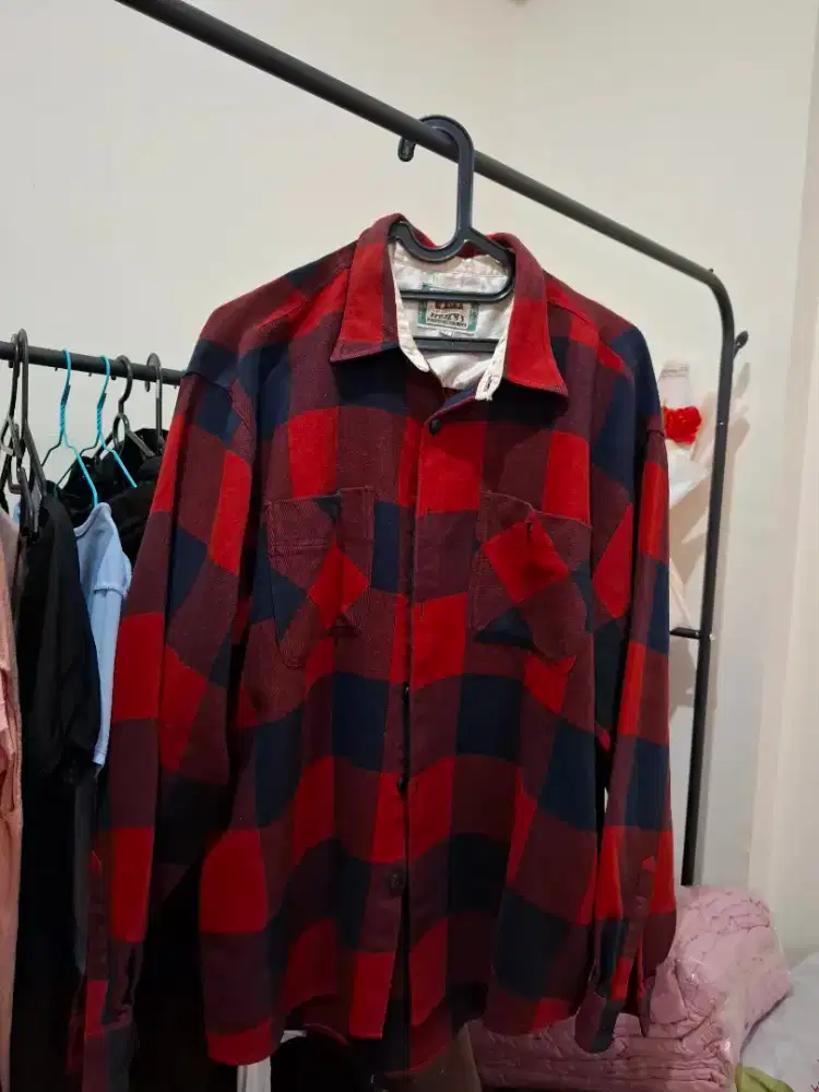 Kemeja flanel pria wanita