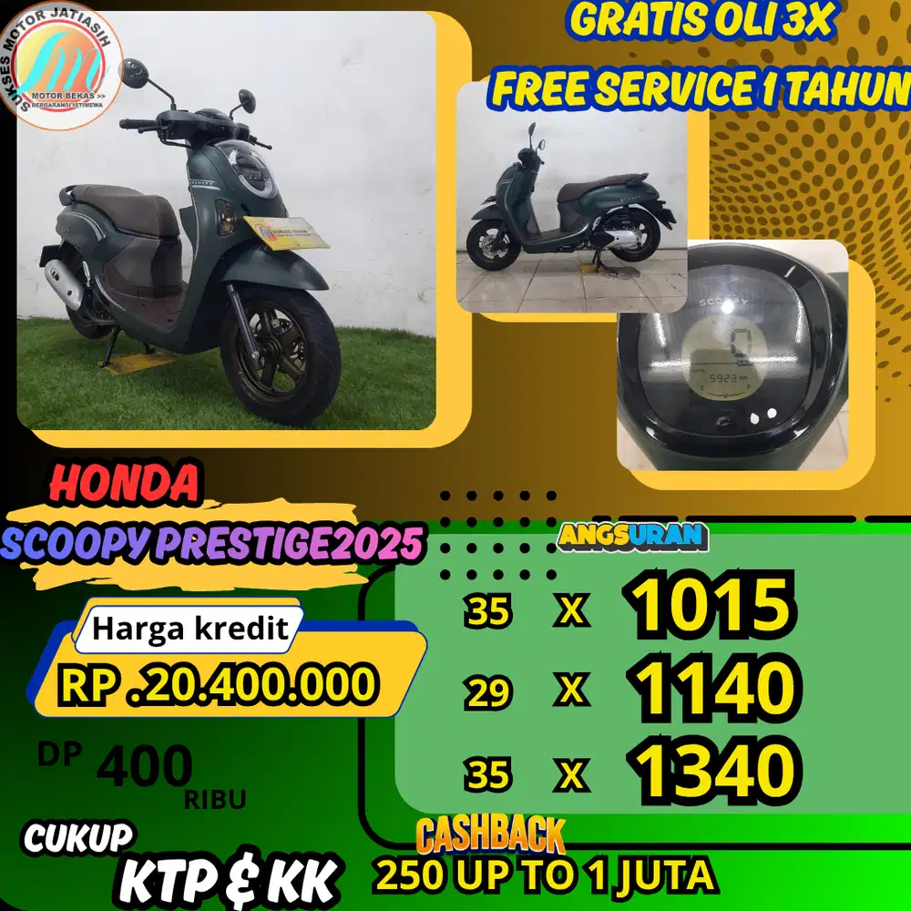 HONDA SCOOPYPRESTIGE  2025 ANGSURAN TERMURAH SYRT KTP&KK(SUKSESMOTOR)