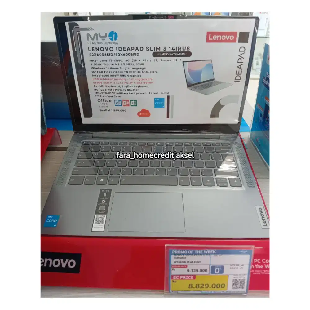 Lenovo Notebook I3 8-512 SSD Gray