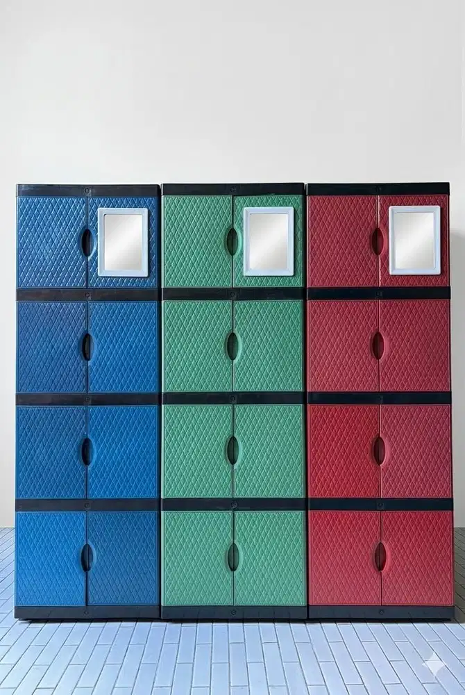 Lemari Plastik 4 Susun plus Cermin