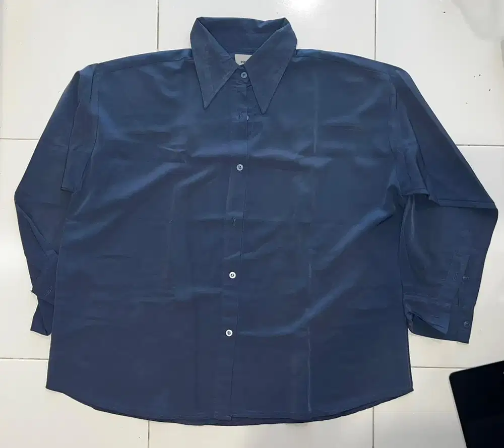 [PRELOVED] Ecinos Kemeja Biru Indigo Blue