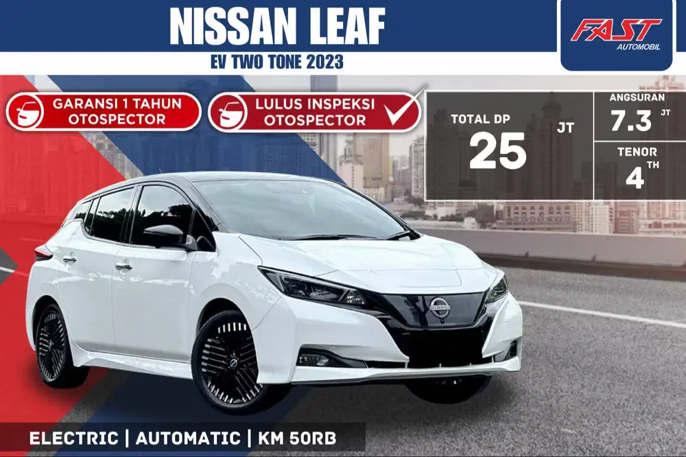 NISSAN LEAF EV TWO TONE AT 2023 KM.50RB RECORD & PAJAK PANJANG