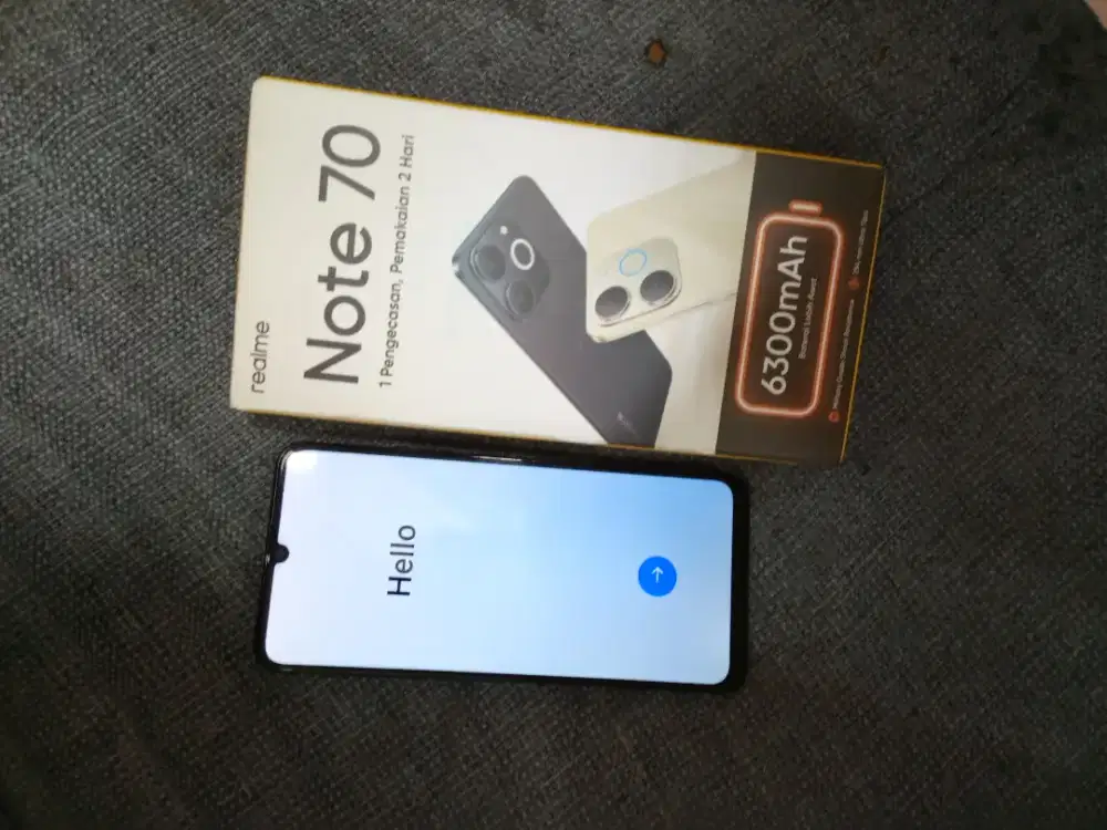 Realme note 70 ram 4 64 lengkap Masi garansi