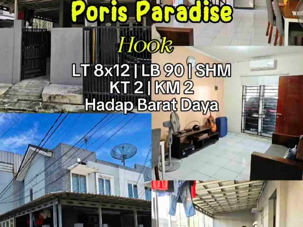 Wilson Di Jual rumah posisi hook uk 8x12 di poris paradise