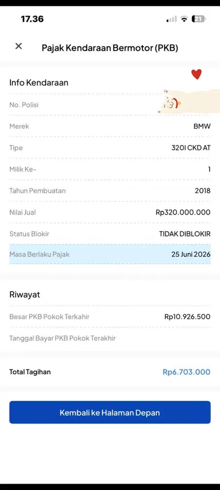 BMW 320i 2018 Bensin