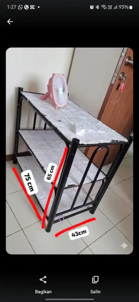 Rak tv bahan besi kokoh kuat