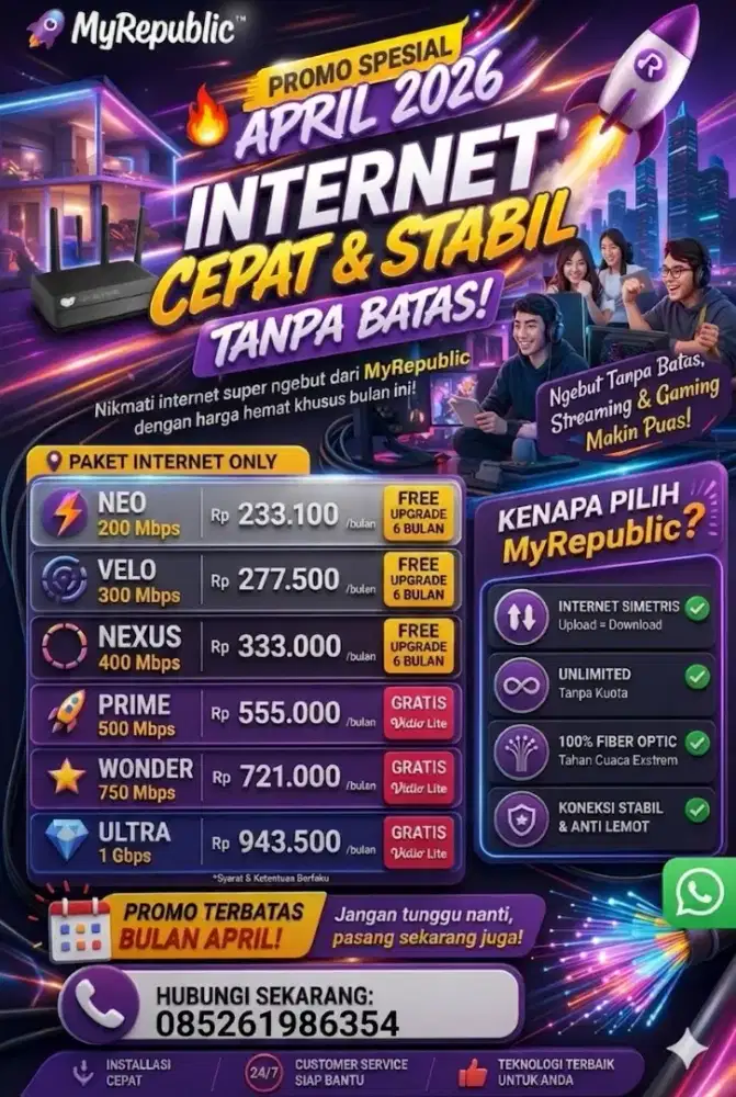 MYREPUBLIC WIFI MEDAN PT SINARMAS