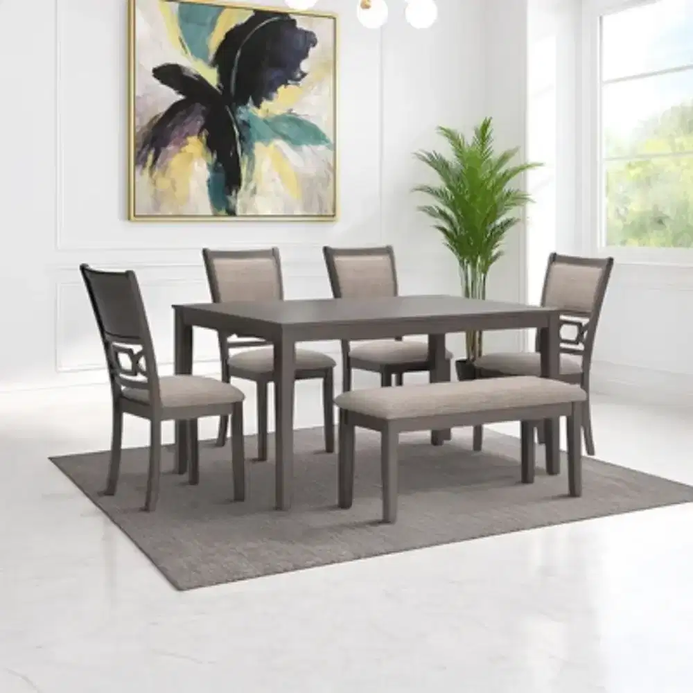 1 Set Meja Makan 4 Kursi Dan Bangku bisa cicilan dengan HOMECREDIT