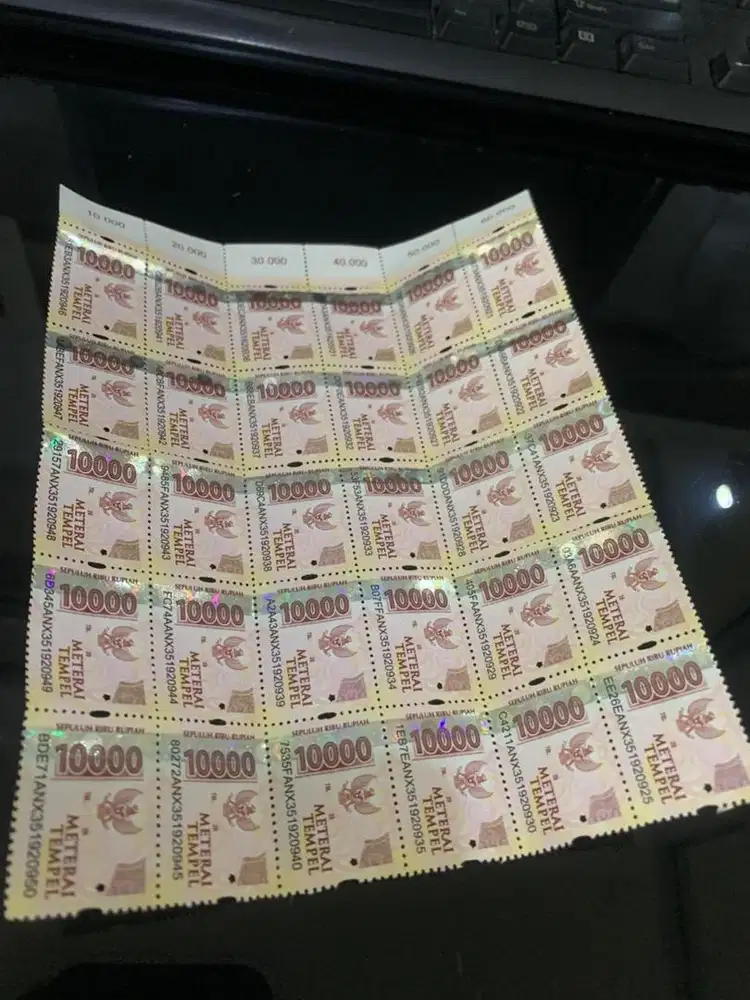 Materai 10.000 baru 30pcs