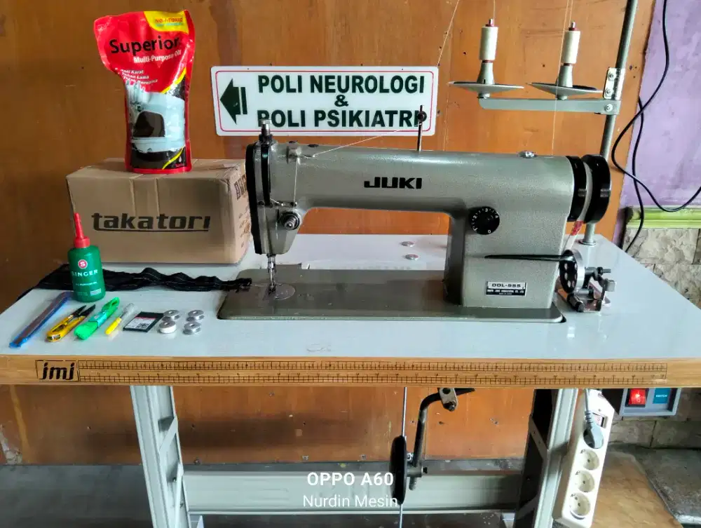 Mesin jahit lawasan JUKI DDL-555 original JAPAN komplit siappakai ok