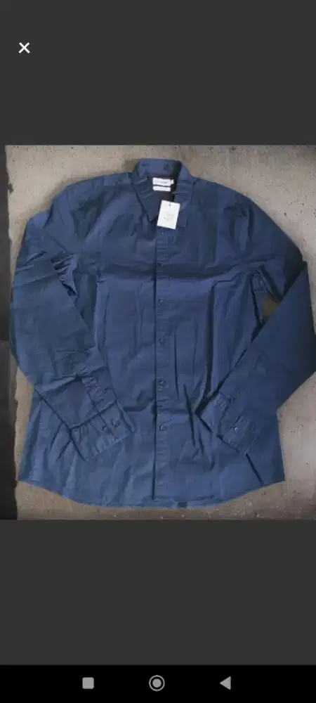 Kemeja CALVIN KLEIN SLIM biru dongker