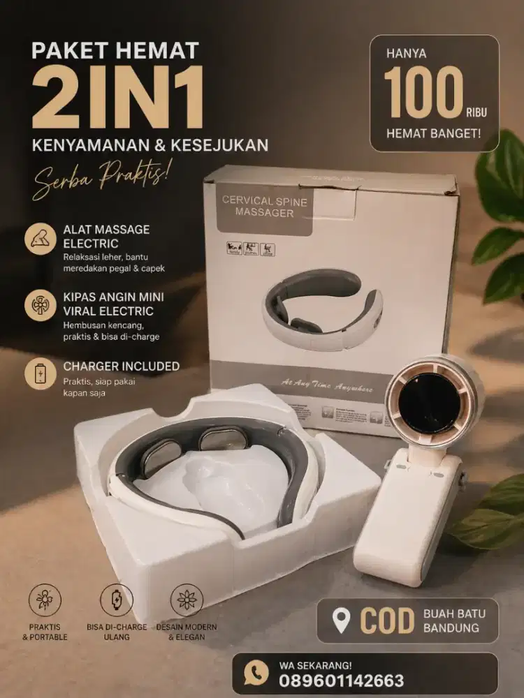 Obral Hemat Paket Alat Massage Dengan Kipas Angin Electric Berkualitas