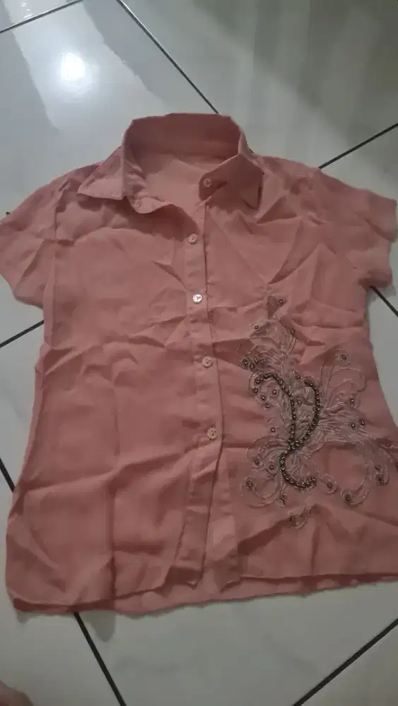 Baju import wrna peach